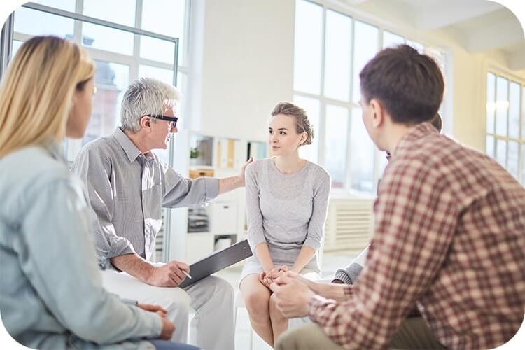 Students with Psychologist from Mindsight Clinic learning the techiniques of counselling