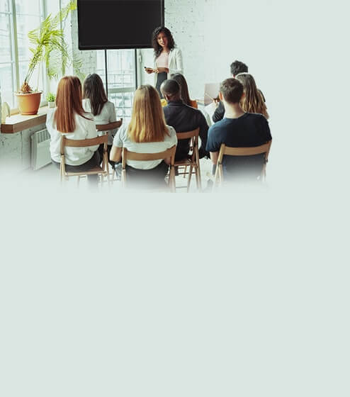 Psychologist from Mindsight Clinic with students teaching how to perform counselling course