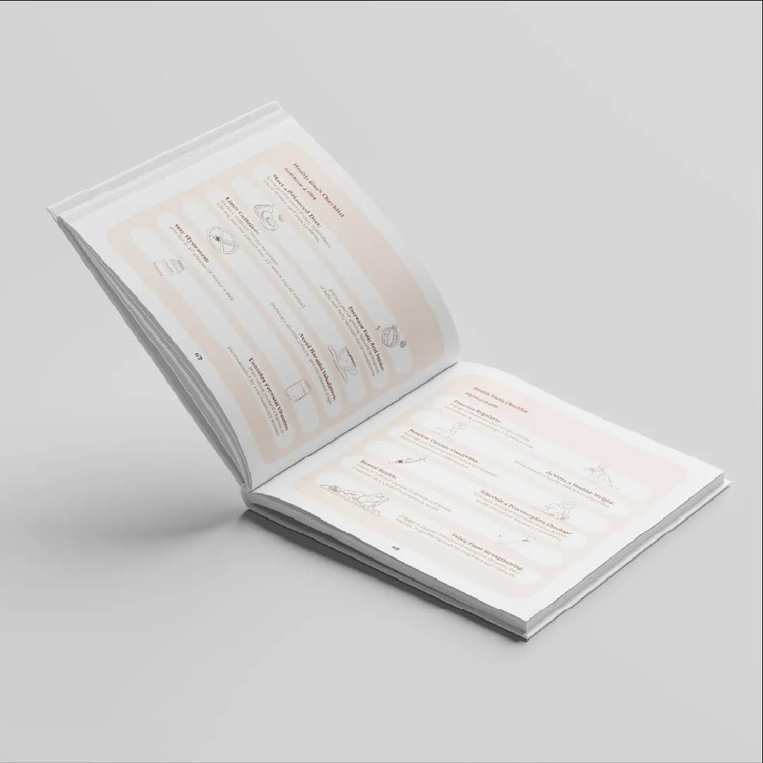 An open interior spread from the guided journal