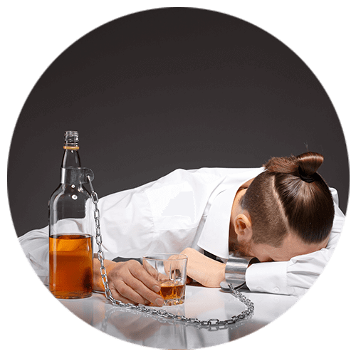 Man with withdrawal symptoms of alcohol addiction in need of De addiction therapy from Mindsight Clinic