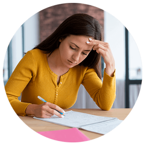 Student with anxiety disorder facing difficulty in concentrating due to severe anxiety. Mindsight Clinic's anxiety counselling can help you ease your anxiety