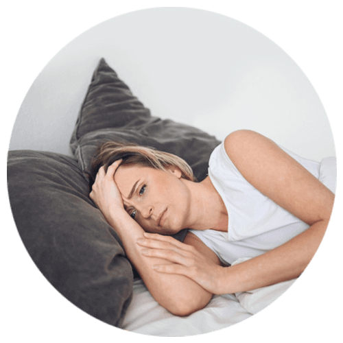 Woman with anxiety disorder facing sleep problems due to high anxiety. Psychologist from Mindsight Clinic can help ease up your anxiety