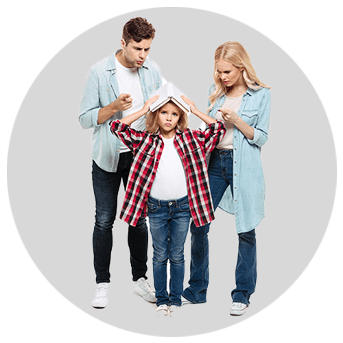 parents concerned about the academics of their child due to constant fights in need of family therapy