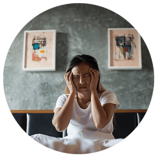 Woman facing memory loss suffering from psychosis