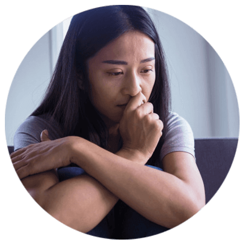 Woman with suicidal thoughts suffering from psychosis in need of psychosis therapy from Mindsight Clinic