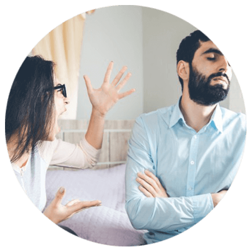 couple having anger issues in need of psychological help through pychological testing